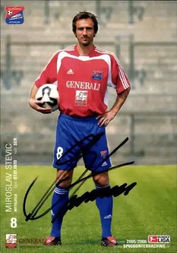 Autogrammkarte Fußballer Miroslav Stevic, SpVgg Unterhaching, Autogramm