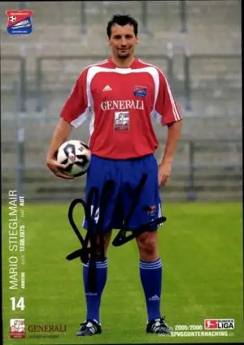 Autogrammkarte Fußballer Mario Stieglmair, SpVgg Unterhaching, Autogramm