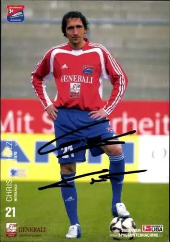 Autogrammkarte Fußballer Christian Hölzer, SpVgg Unterhaching, Autogramm