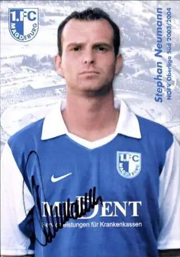 Autogrammkarte Fußballer Stephan Neumann, 1. FC Magdeburg, Autogramm