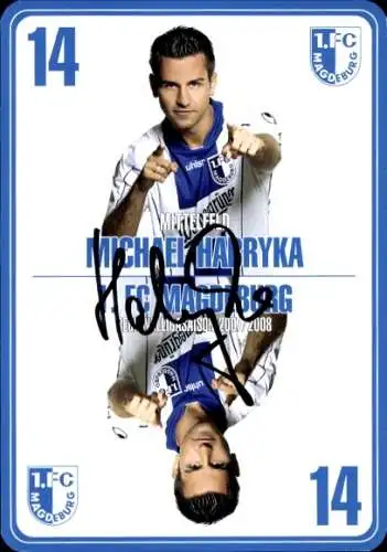 Autogrammkarte Fußballer Michael Habryka, 1. FC Magdeburg, Autogramm