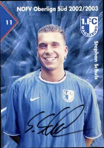Autogrammkarte Fußballer Stephan Schulz, 1. FC Magdeburg, Autogramm