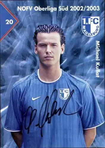 Autogrammkarte Fußballer Michael Kullat, 1. FC Magdeburg, Autogramm