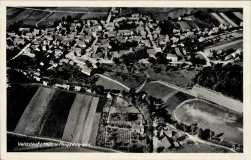 Ak Veilsdorf in Thüringen, Fliegeraufnahme