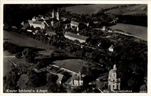 Ak Schöntal in Württemberg, Kloster Schönthal, Fliegeraufnahme