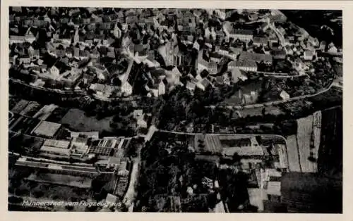 Ak Münnerstadt in Unterfranken Bayern, Fliegeraufnahme