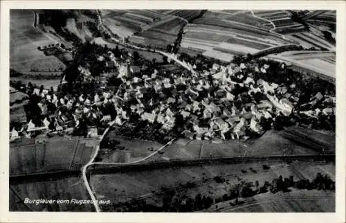 Ak Burglauer in Unterfranken, Luftaufnahme des Ortes  viele Häuser sichtbar