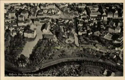 Ak Gößnitz in Thüringen, Fliegeraufnahme