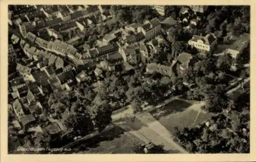 Ak Glauchau in Sachsen, Fliegeraufnahme
