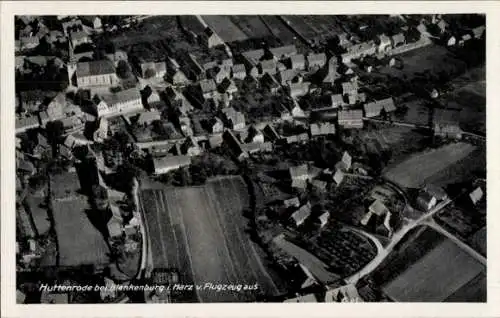 Ak Hüttenrode Blankenburg im Harz, Fliegeraufnahme