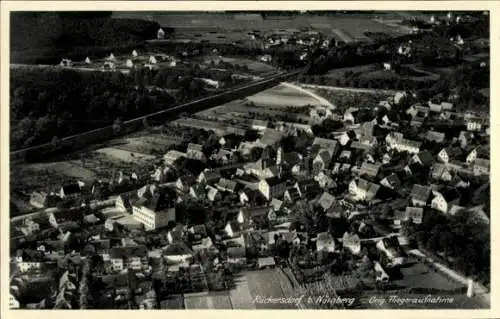 Ak Rückersdorf in Mittelfranken, Luftaufnahme von  Häuserlandschaft, nahe Nürnberg
