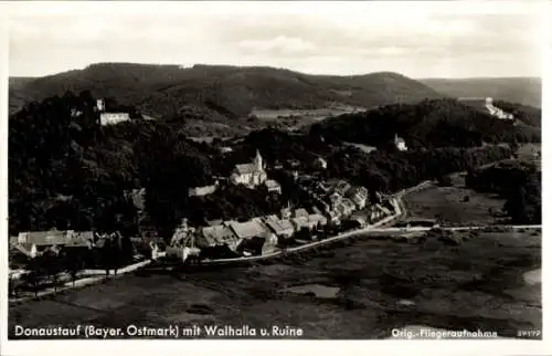 Ak Donaustauf in der Oberpfalz, Fliegeraufnahme, Walhalla