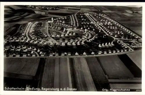 Ak Regensburg an der Donau Oberpfalz, Fliegeraufnahme