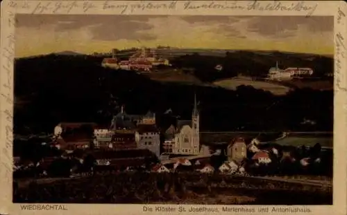 Ak Neuwied am Rhein, Kloster Sankt Josefhaus, Marionhaus, Antoniushaus, Wiedbachtal
