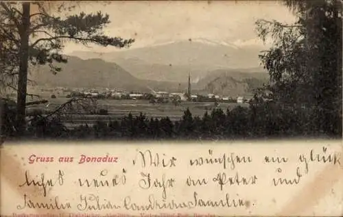 Ak Bonaduz Kanton Graubünden Schweiz, Totale, Durchblick