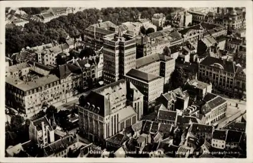 Ak Düsseldorf am Rhein, Luftbild, Wilhelm Marx Haus