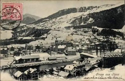 Ak Ilanz Kt. Graubünden, Gesamtansicht, Winter