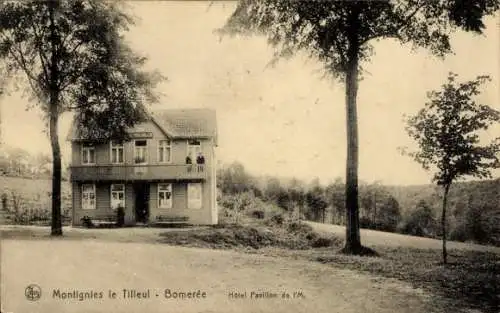 Ak Montignies le Tilleul Wallonien Hennegau, Bomerée, Hotel Pavillon