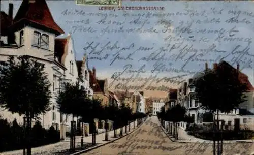 Ak Lennep Remscheid im Bergischen Land, Sauerdronnstraße, Häuser, Bäume, Straßenansicht, 