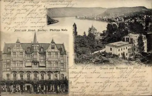Ak Boppard am Rhein, Hotel zum Kirsch, Besitzer: Philipp Nels, Gruss aus Boppard a. Rhein