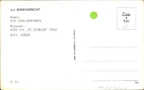 Ak MT Barendrecht, Tanker