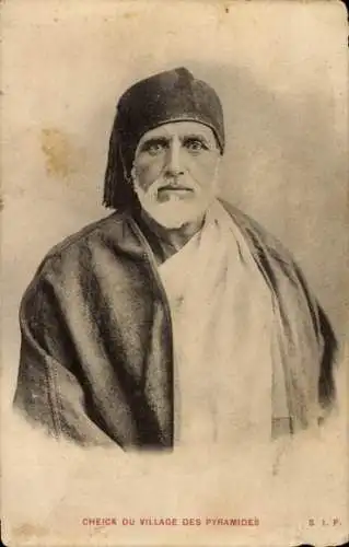 CPA Égypte, Cheick du Village des Pyramides
