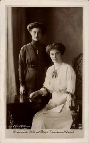 Ak Kronprinzessin Cecilie von Preußen, Königin Alexandra von Dänemark