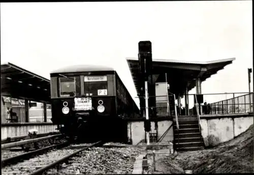Ak Berlin Marzahn, S Bahnhof, Ahrensfelde-Warschauer Straße, 1. Fahrt am 30.12.1982