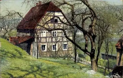 Ak Nenke und Ostermaier Serie 98 No. 2168, Photochromie, Fachwerkhaus