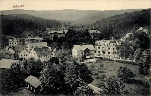 Ak Dubí Eichwald Region Aussig, Panorama