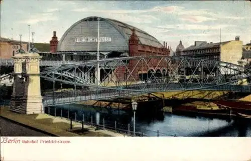 Ak Berlin Mitte, Bahnhof Friedrichstraße