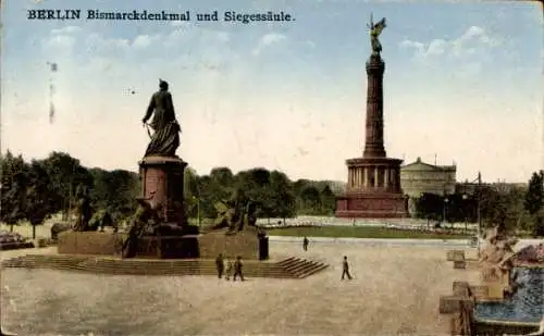 Ak Berlin Mitte, Bismarckdenkmal, Siegessäule