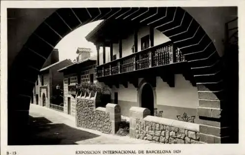 Ak Barcelona Katalonien Spanien, Historische Gebäude, Architektur, Expo 1929, Straße, Bogen