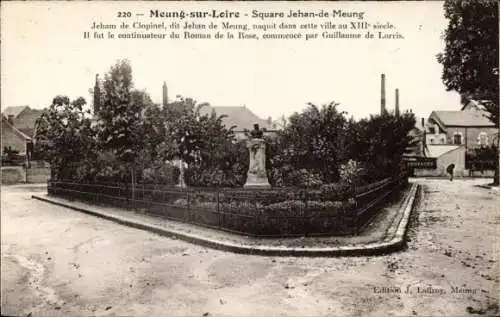 Ak Meung sur Loire Loiret, Square Jehan-de-Meung