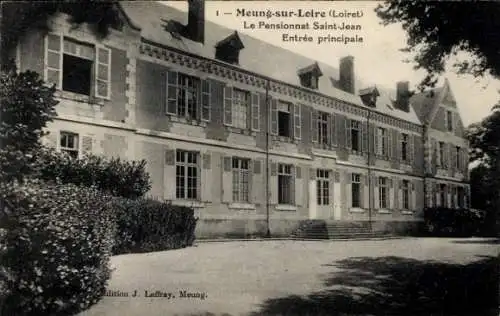 Ak Meung sur Loire Loiret, Pensionnat Saint Jean, Entree principale