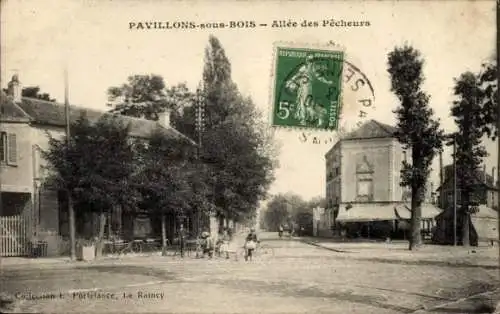 Ak Les Pavillons sous Bois Seine-Saint-Denis, Allee des Pecheurs