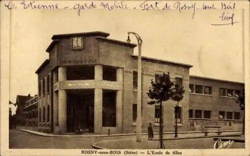 Ak Rosny sous Bois Seine Saint Denis, L'Ecole de filles