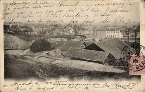 Ak Rosny sous Bois Seine Saint Denis, Les Carrieres