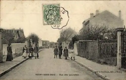 Ak Rosny sous Bois Seine Saint Denis, Rue des Louvettes