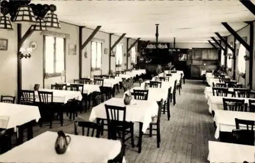 CPA Saint Gildas de Rhuys Morbihan, Hotel Bellevue, Salle à Manger