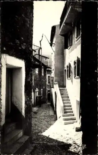 Ak Gorbio Alpes Maritimes, Vieille Straße