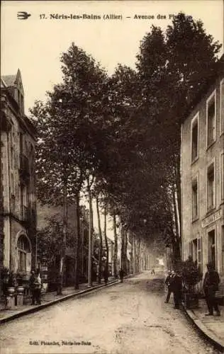 Ak Néris les Bains Allier. Straßenansicht