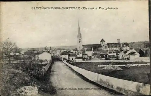 Ak Saint Savin sur Gartempe Vienne, Panorama