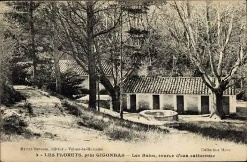 CPA Les Florets Vaucluse, Les Bains, source d'eau sulfureuse