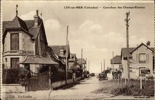 Ak Luc sur Mer Calvados, Carrefour des Champs-Elysées