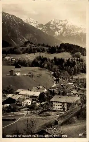Ak Eisenärzt Siegsdorf in Oberbayern, Berglandschaft, Häuser, Rauschberg, Sonntagshorn, Reifelber
