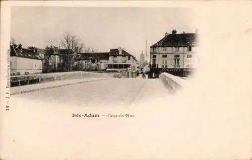 CPA Île Adam Val d'Oise, Grande Rue