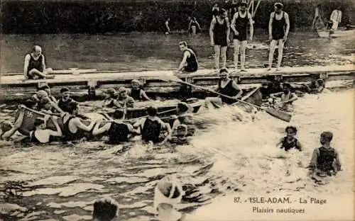 CPA Île Adam Val d'Oise, La Plage, Plaisirs nautiques
