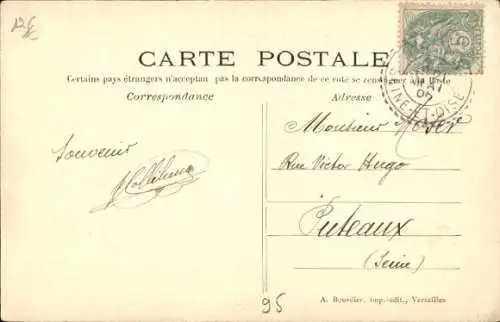 CPA Île Adam Val d'Oise, Monument 1870-71