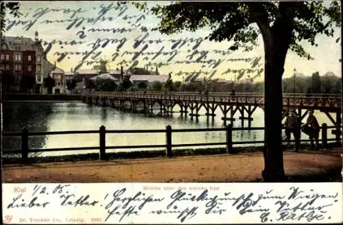 Ak Kiel, Brücke über den kleinen Kiel